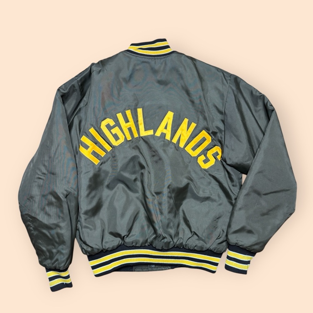 Vintage Highlands Rams High School Jacket 1980s Birdie Youth L 80s Pittsburgh